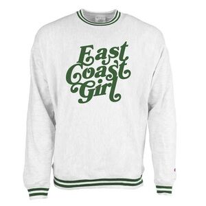 Barstool East Coast Girl Gray & Green Sweatshirt